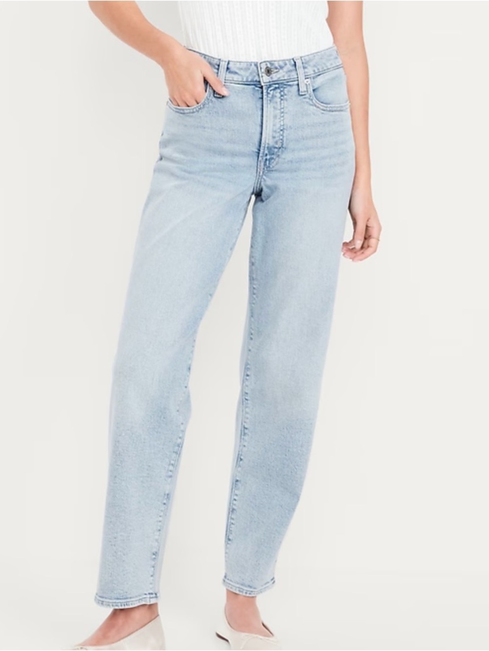 Old Navy Light Blue Straight-Leg Jeans
